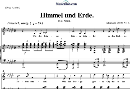 Schumann, Robert: Himmel und Erde - Solo>Alt+Klavier:0