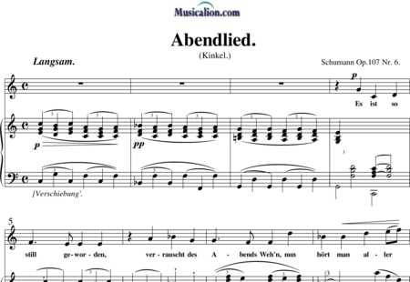 Schumann, Robert: Abendlied - Solo>Sop+Klavier:0