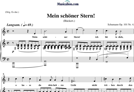 Schumann, Robert: Mein schöner Stern! - Solo>alt+Piano:0