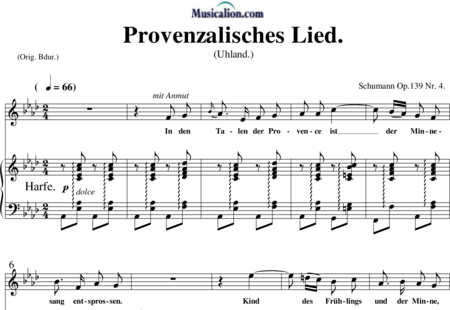 Schumann, Robert: Provenzalisches Lied - Solo>sop+Piano:0