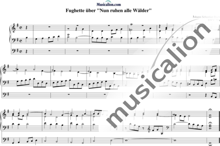 Bach, Johann Sebastian: Fughette über "Nun ruhen alle Wälder" - Orgel>mPed:0