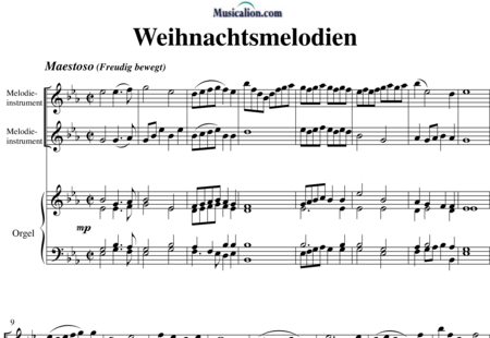 Auerswald, Eberhard: Weihnachtsmelodien - Coro>SAB+[Fl+Ob]+Pno:0