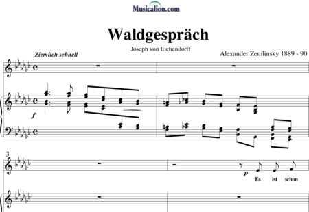 Zemlinsky, Alexander: Waldgespräch - Solo>alto+Piano:0