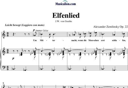 Zemlinsky, Alexander: Elfenlied - Solo>Sop+Klavier:0