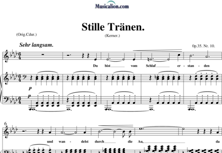 Schumann, Robert: Stille Tränen - Solo>sop+Piano:0