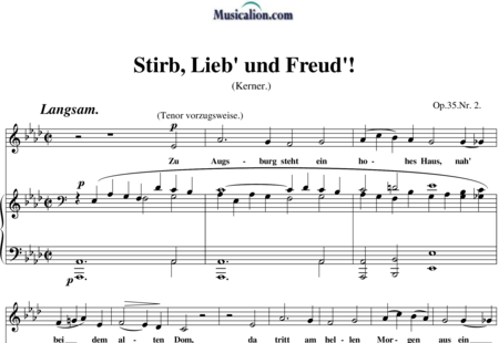 Schumann, Robert: Stirb, Lieb' und Freud'! - Solo>sop+Piano:0