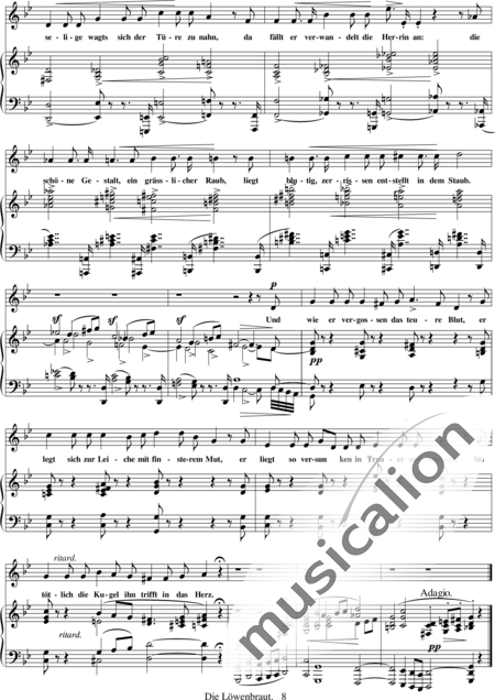 Schumann, Robert: Die Löwenbraut - Solo>Sop+Klavier:8