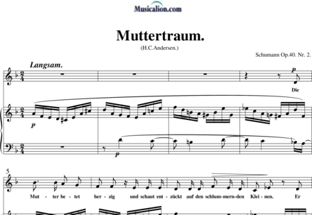 Schumann, Robert: Muttertraum - Solo>sop+Piano:0