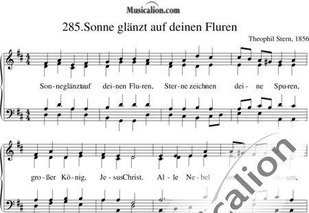 Stern, Theophil: Sonne glänzt auf deinen Fluren - Choir>SATB:0