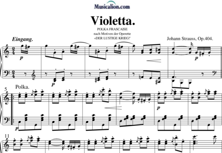 Strauss, Johann: Violetta - Piano:0