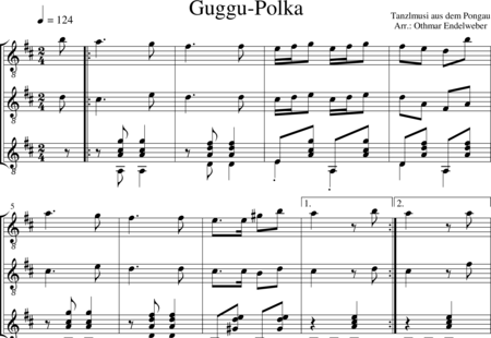 Anonymus, Unknown: Guggu-Polka - Guitar 3:0