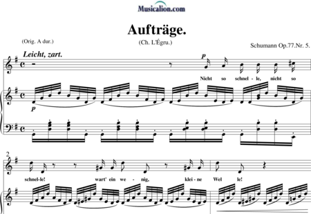 Schumann, Robert: Aufträge - Solo>sop+Piano:0