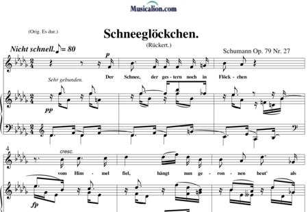 Schumann, Robert: Schneeglöckchen - Solo>sop+Piano:0