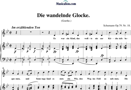 Schumann, Robert: Die wandelnde Glocke - Solo>Sop+Klavier:0