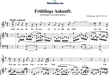 Schumann, Robert: Frühlings Ankunft - Solo>sop+Piano:0