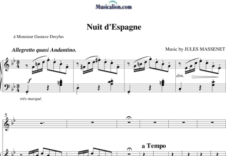 Massenet, Jules: Nuit d'Espagne - Solo>Sop+Klavier:0