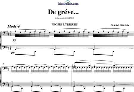 Debussy, Claude: De gréve... - Solo>Sop+Klavier:0