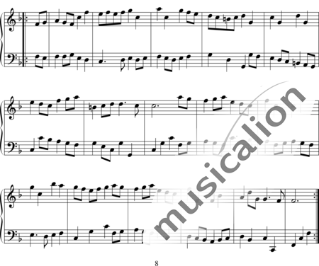 Bach, Johann Sebastian: Ouverture in F major Nr. 5 Bourée - Piano:1