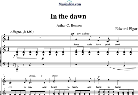 Elgar, Edward: In the dawn - Solo>Bass+Klavier:0