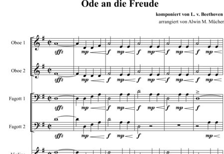 Beethoven, Ludwig van: Ode to Joy (Edit.) - Violín+[Ob2+Fg2]:0