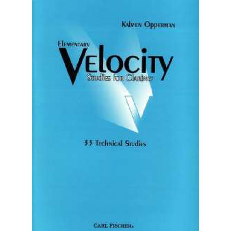 Elementary Velocity Studies for Clarinet