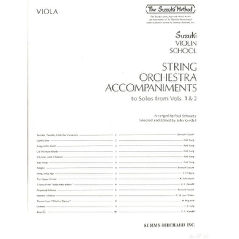 Suzuki String Orchestra Accompaniments