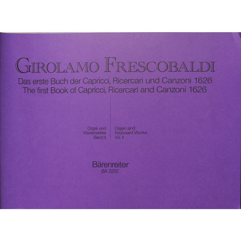 Das erste Buch der Capricci, Ricercari und Canzoni von 1626