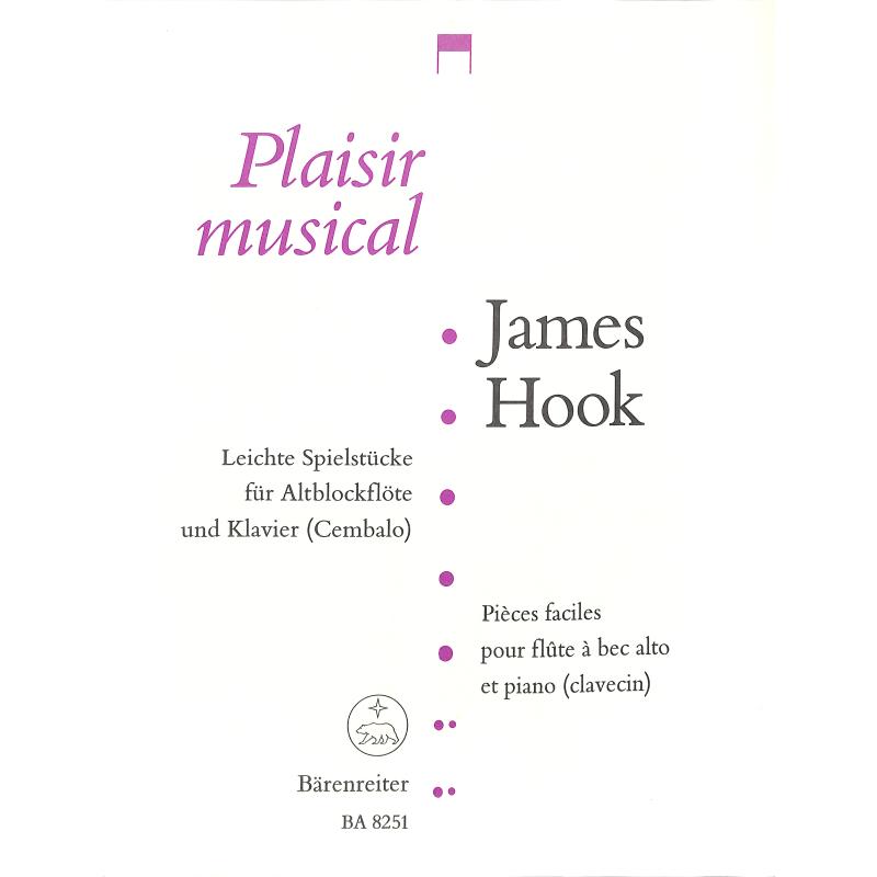 Leichte Spielstücke für Altblockflöte und Klavier (Cembalo) 