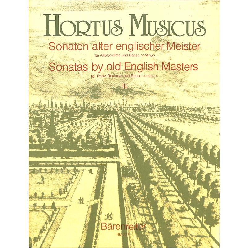 Sonaten alter englischer Meister für Altblockflöte und Basso continuo 